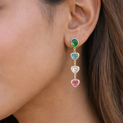 Kaleido Heart drop Earrings