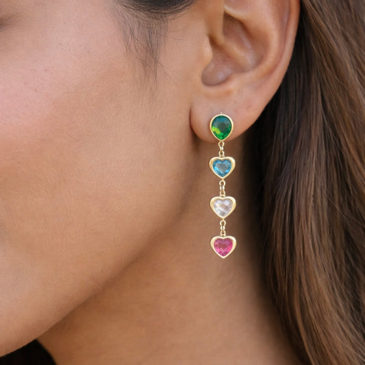Kaleido Heart drop Earrings
