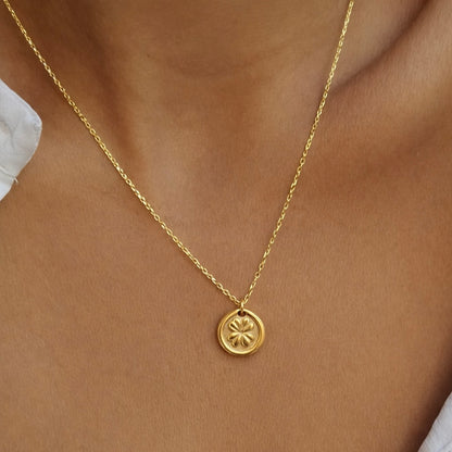 Clover Coin Necklace