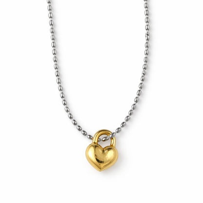 Locked Love Dual tone Necklace