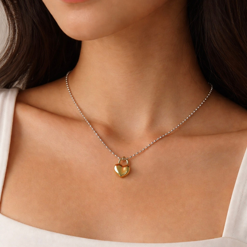 Locked Love Dual tone Necklace