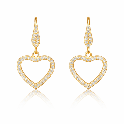 Mini Diamond Heart Earrings
