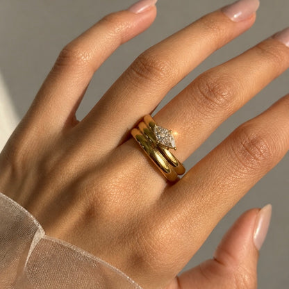 Marquise Gold Wrap Ring