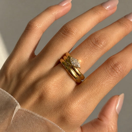 Marquise Gold Wrap Ring