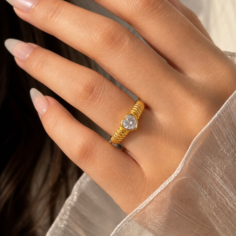 Heart Cut Diamond Ring