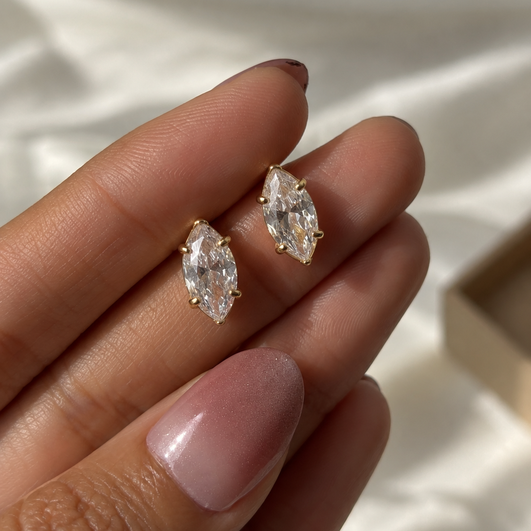 Marquise Diamond Studs
