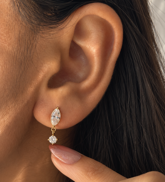 Delilah Dainty Diamond Earrings
