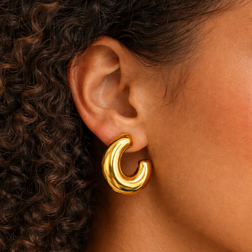 Selena Gold Hoops