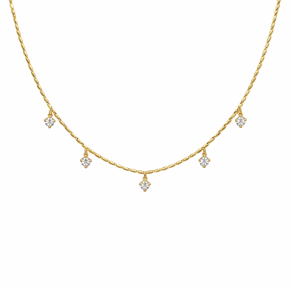 Amber Zirconia Diamond Necklace