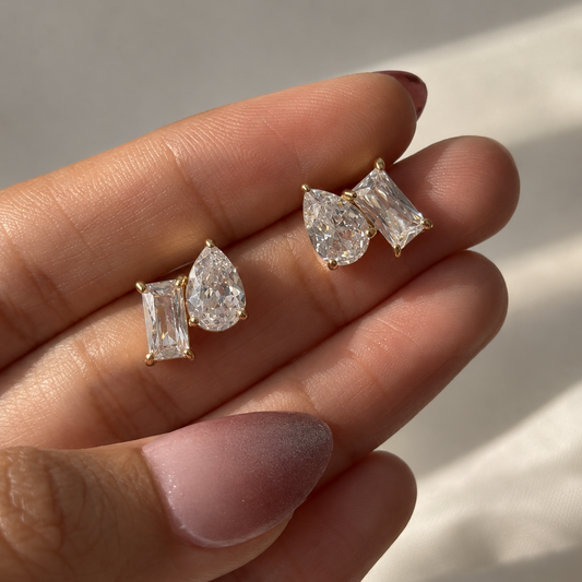 Kylie Dual Diamond Studs