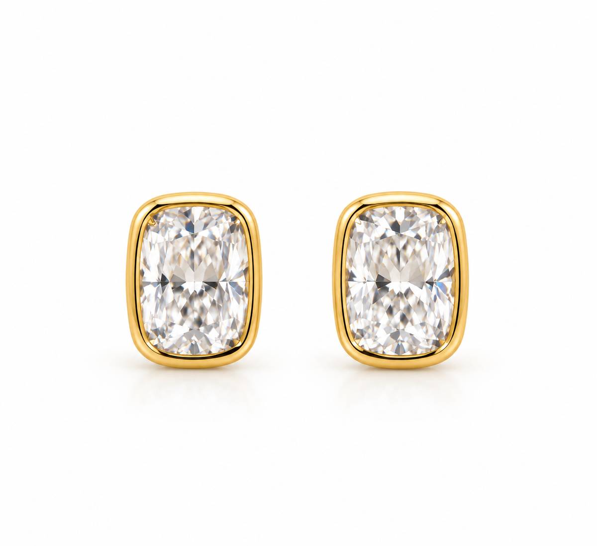 Cushion Cut Diamond Studs