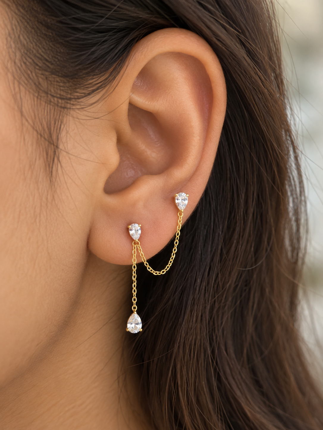 Dripping in Diamonds Dual Piercing