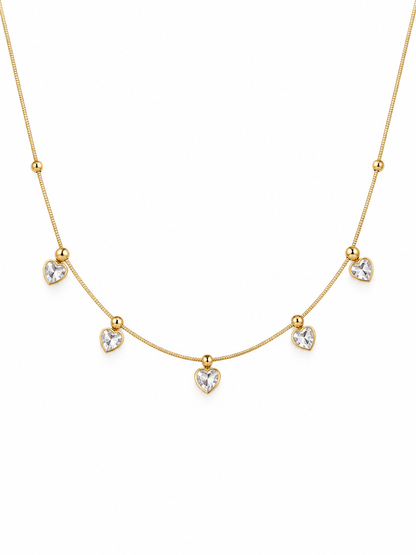 Amelia Hearts Necklace