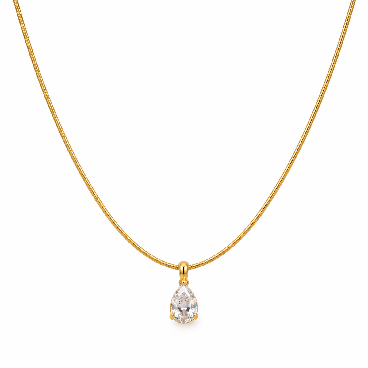 Helix Diamond Drop Necklace