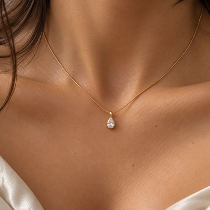 Helix Diamond Drop Necklace
