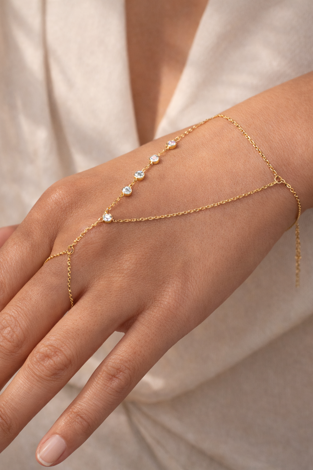 Bethany Zirconia Hand Chain