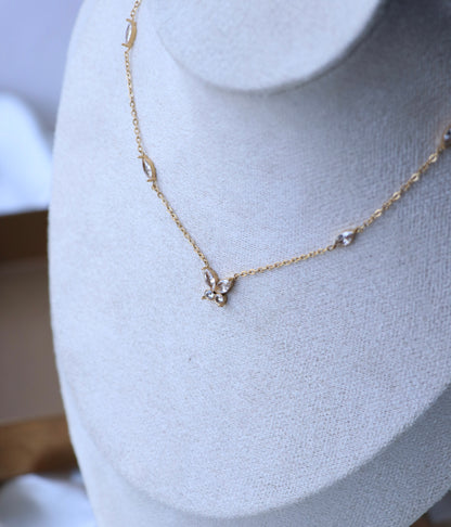 Zirconia diamond butterfly Chain