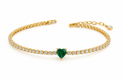 Krystal Heart Tennis Bracelet