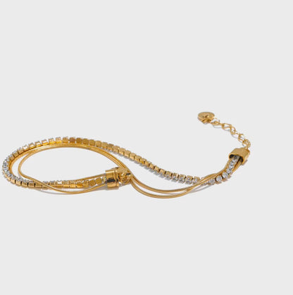 Juliet Zirconia Triple Layered Bracelet