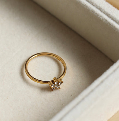 Zirconia Daisy Ring