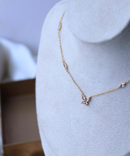 Zirconia diamond butterfly Chain