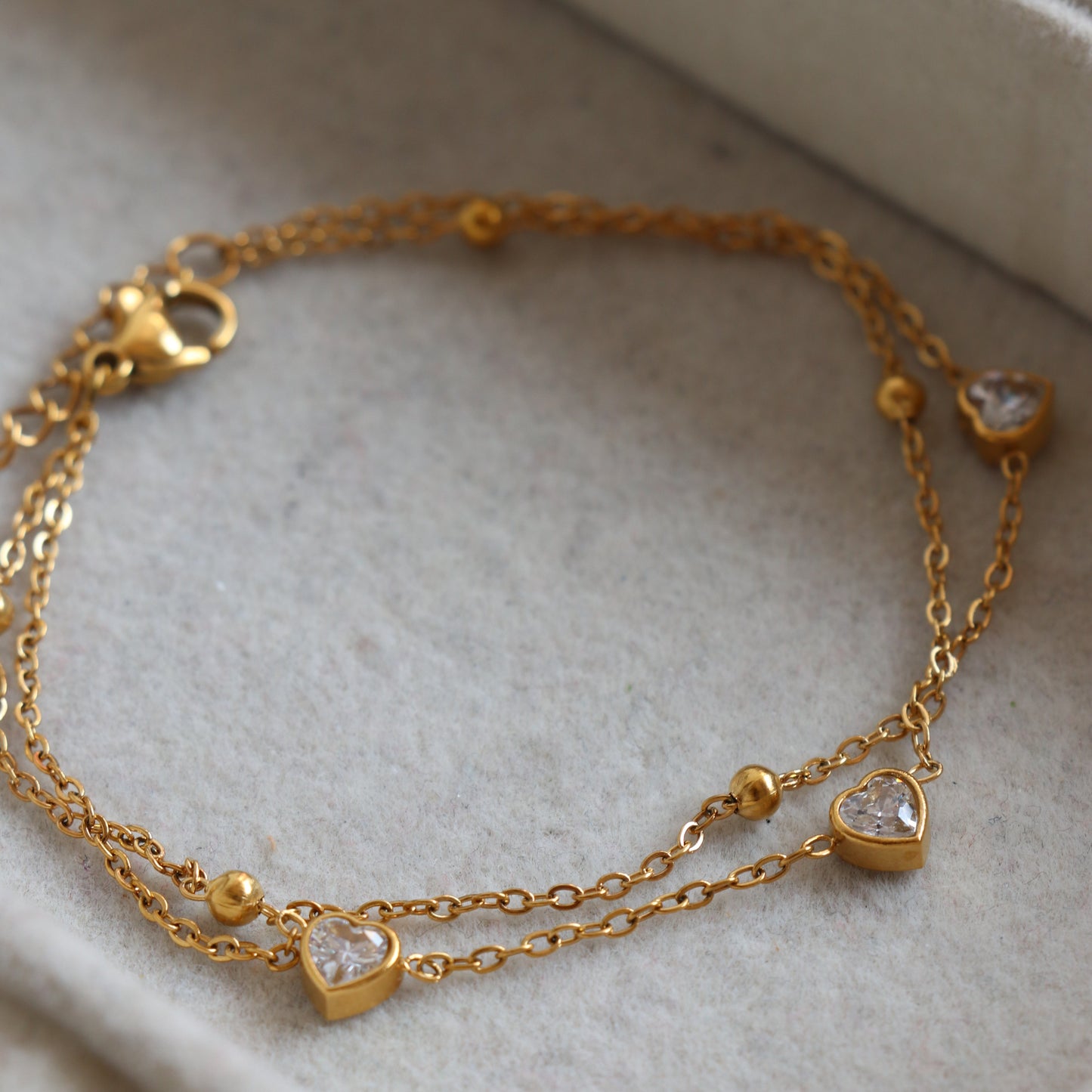 Fionna Zirconia Heart Bracelet