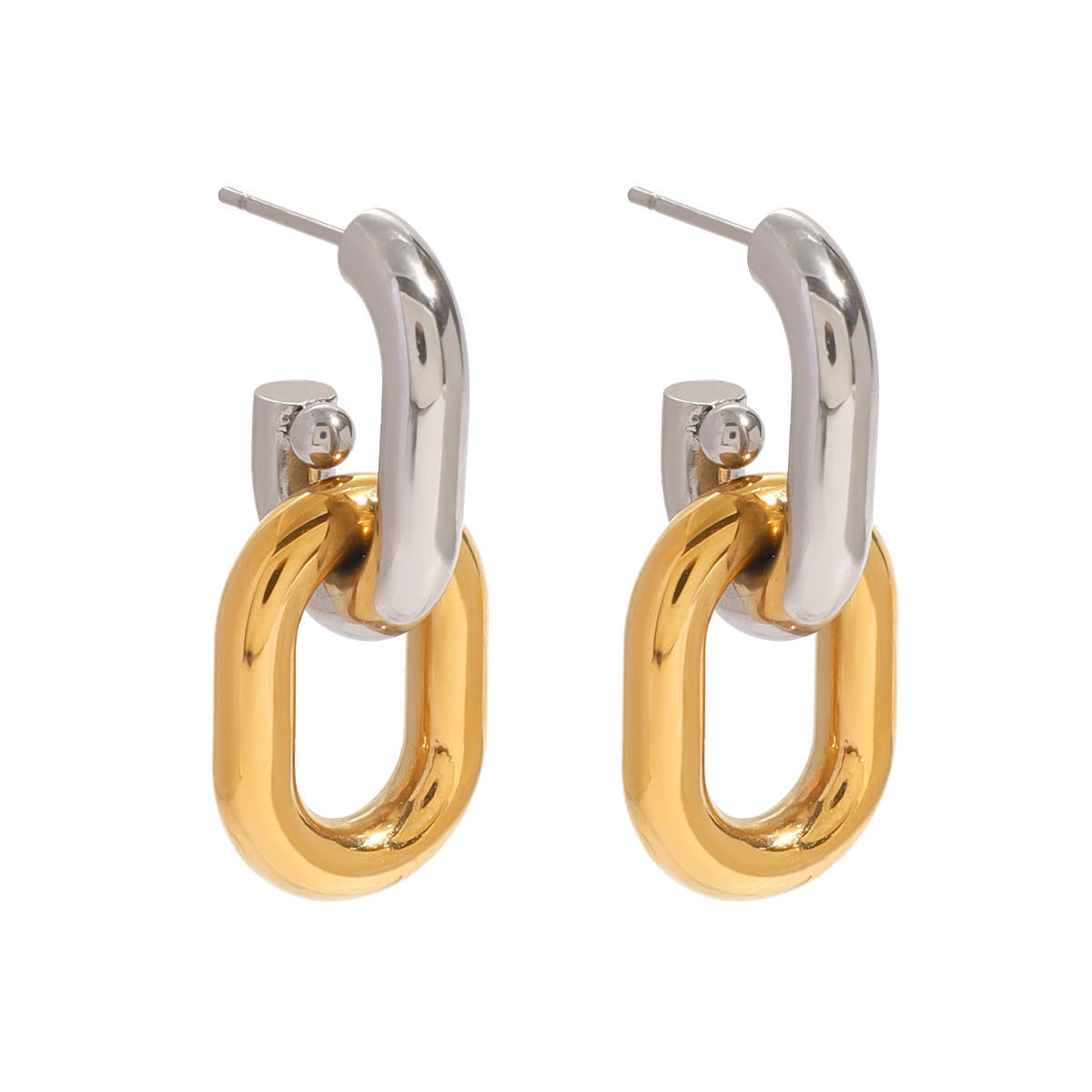 Dual Metal Linked Hoops