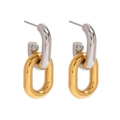 Dual Metal Linked Hoops