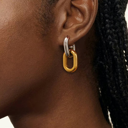 Dual Metal Linked Hoops