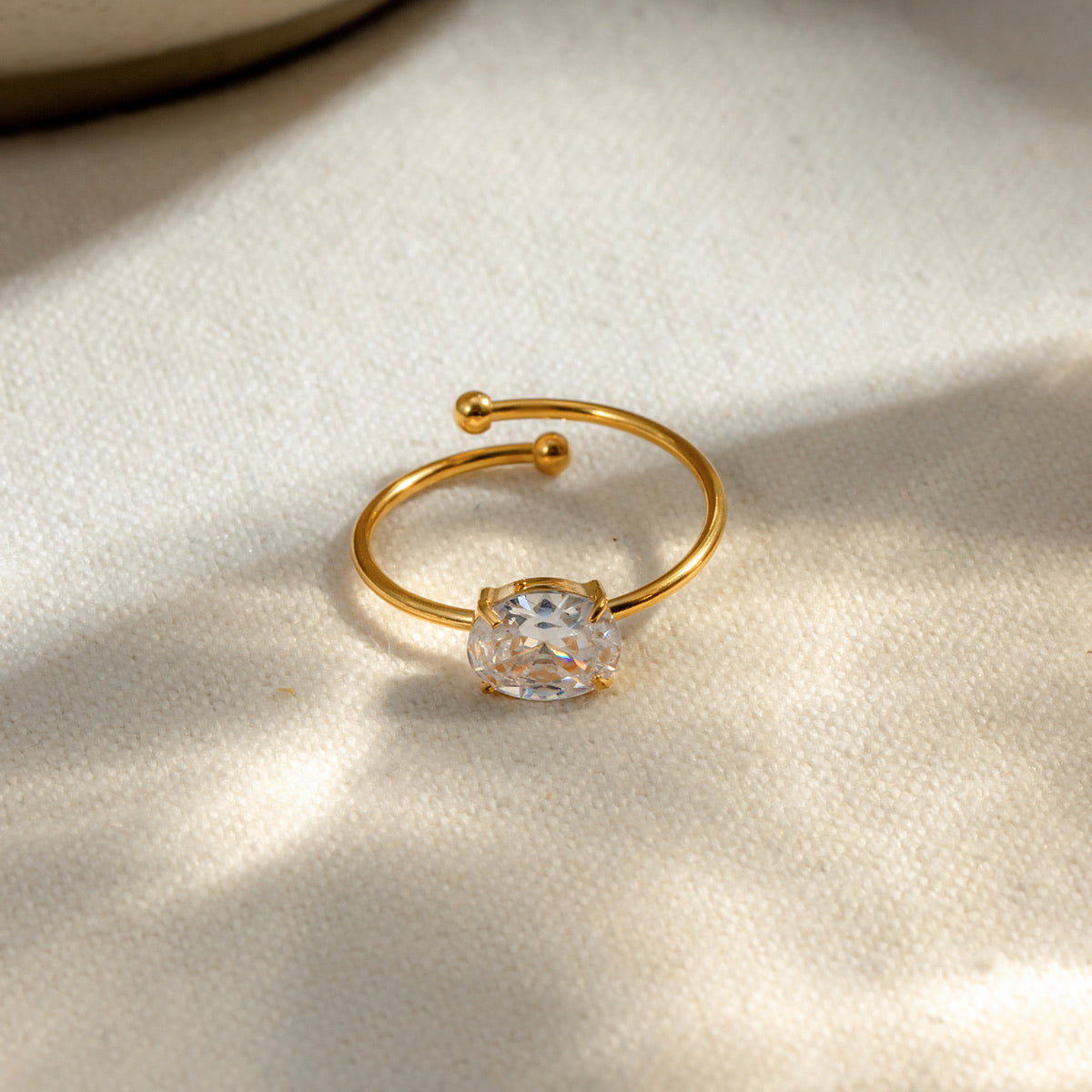 Dainty Tinted Diamond Ring (Adjustable)