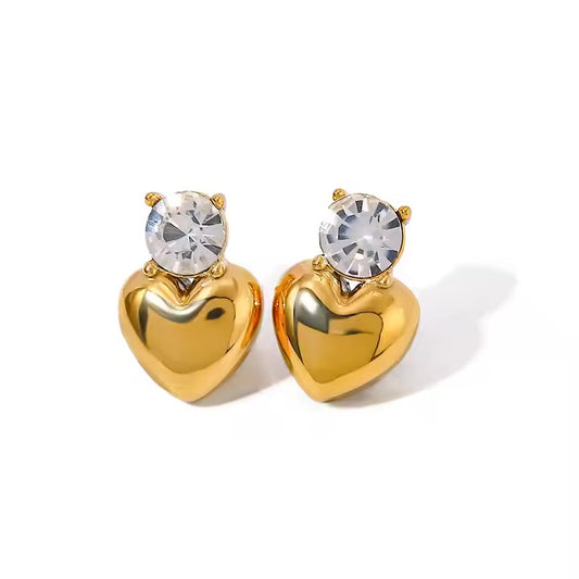 Jane Zirconia Heart Studs