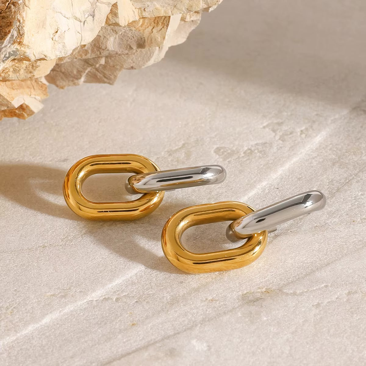 Dual Metal Linked Hoops