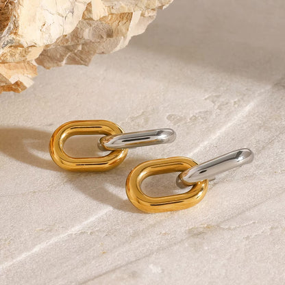Dual Metal Linked Hoops