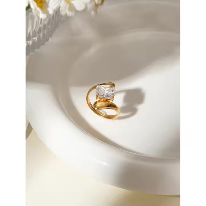 Dainty Tinted Diamond Ring (Adjustable)