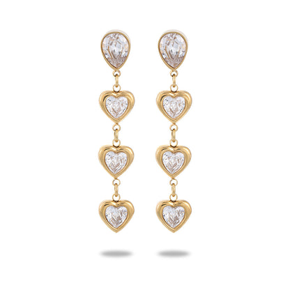 Zirconia Heartstrings Earrings