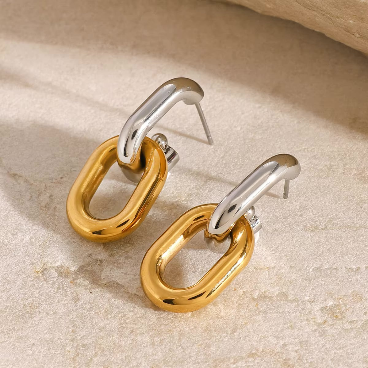 Dual Metal Linked Hoops
