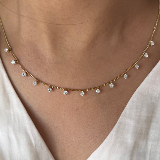 Daniel Zirconia Line Necklace