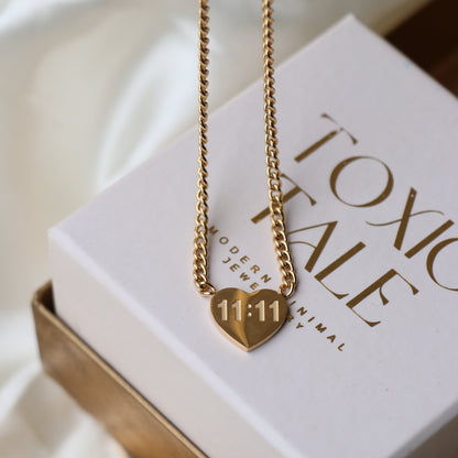 Eleven Eleven Heart Necklace