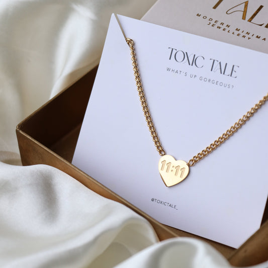 Eleven Eleven Heart Necklace