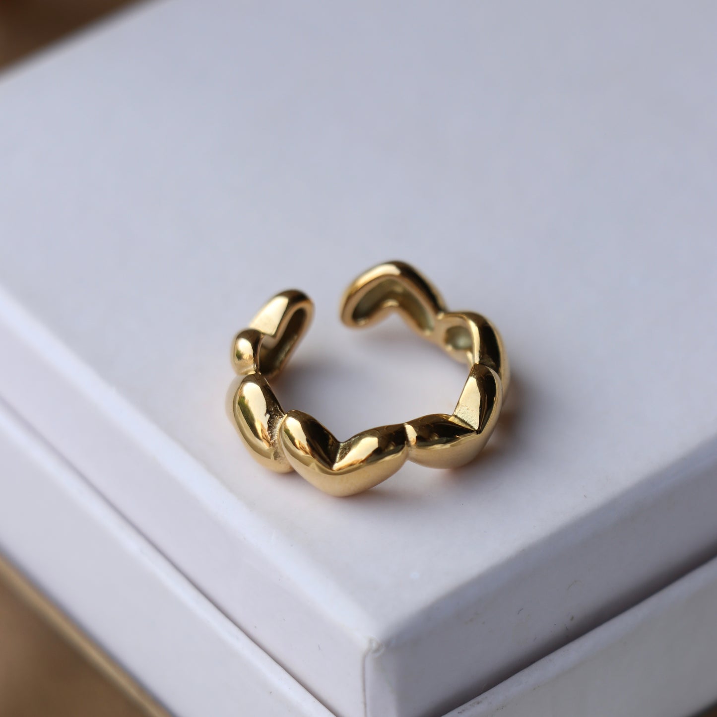 Bubbled Hearts Ring