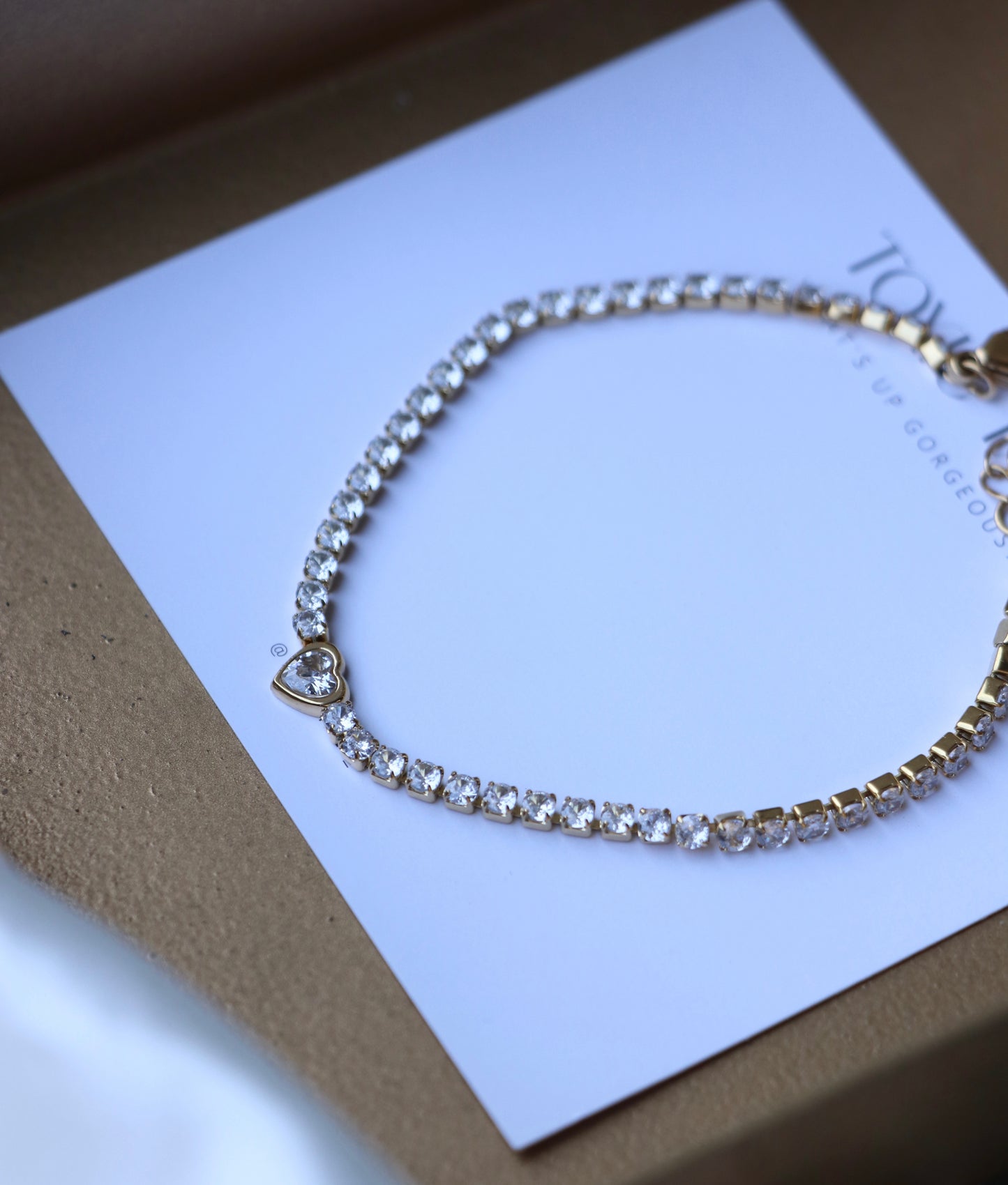 Jacqueline Dainty Zirconia Heart Bracelet