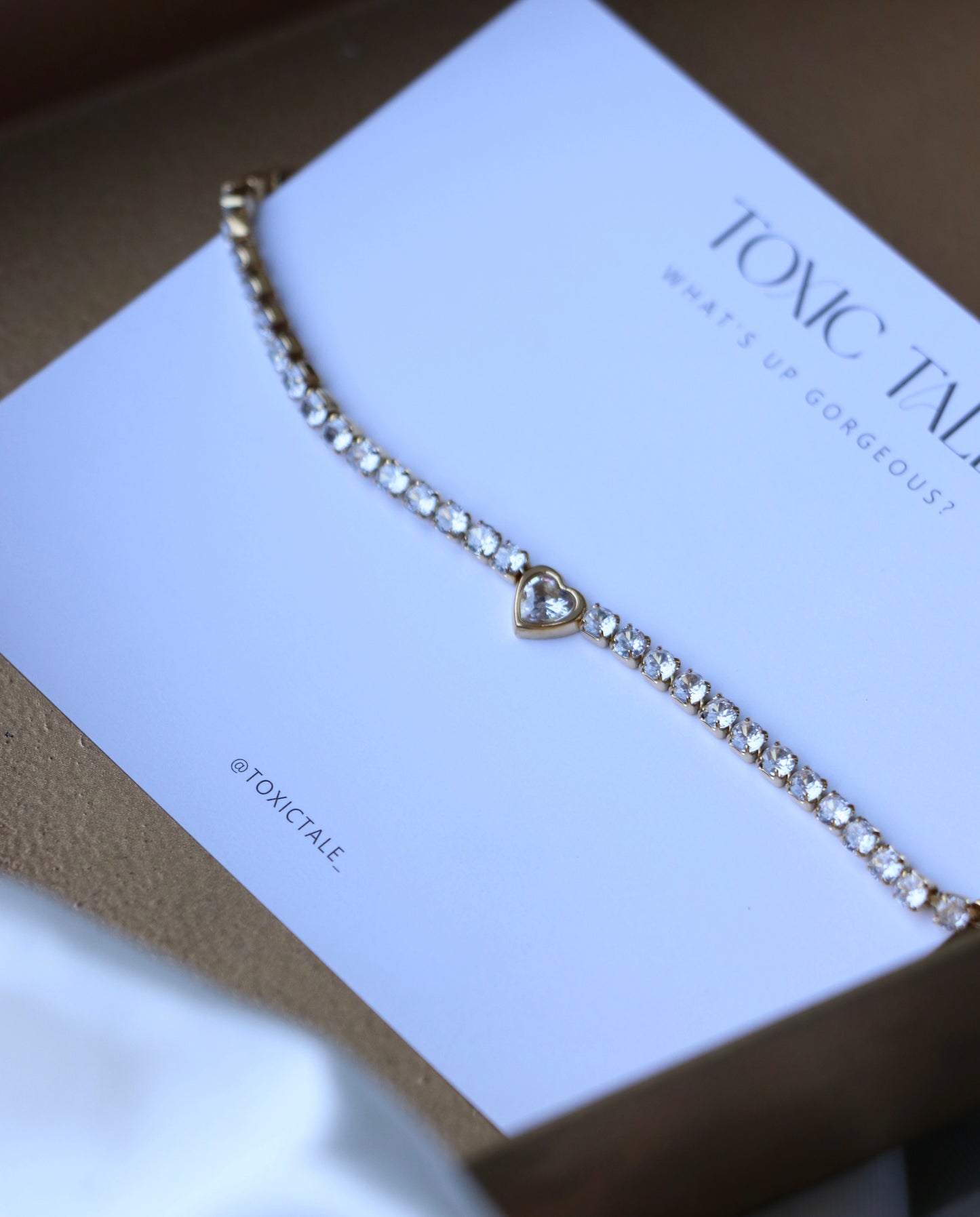 Jacqueline Dainty Zirconia Heart Bracelet