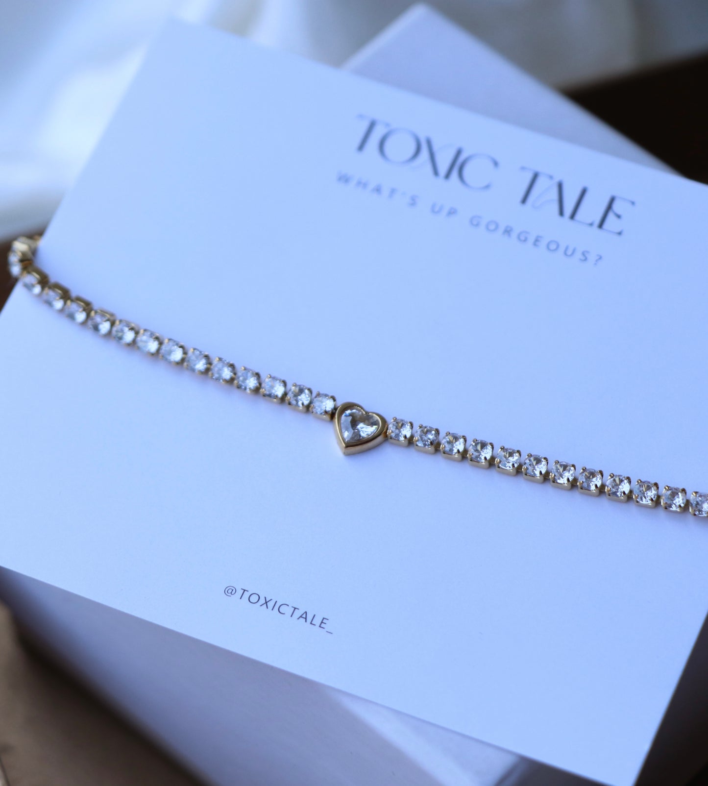 Jacqueline Dainty Zirconia Heart Bracelet