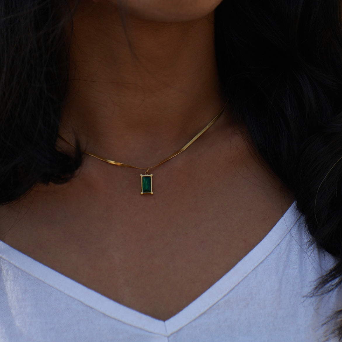 Green Rhinestone Chain