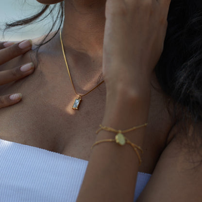 White Rheinstone Necklace