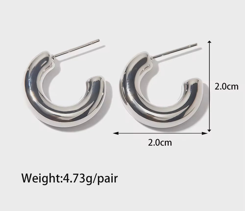 Melisa Silver Hoops (PE46)