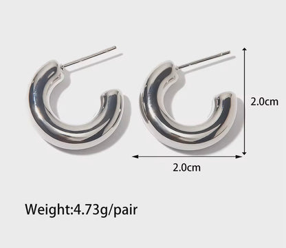 Melisa Silver Hoops (PE46)