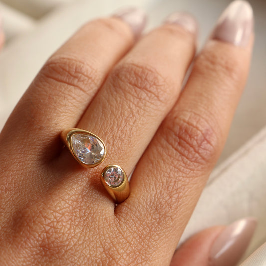 Rumi Zirconia Ring (Adjustable)