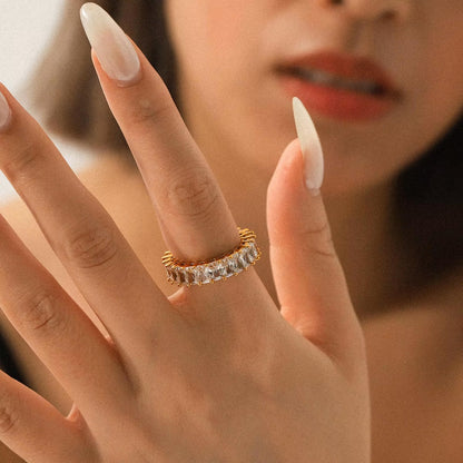 Cinderella Zirconia Band Ring