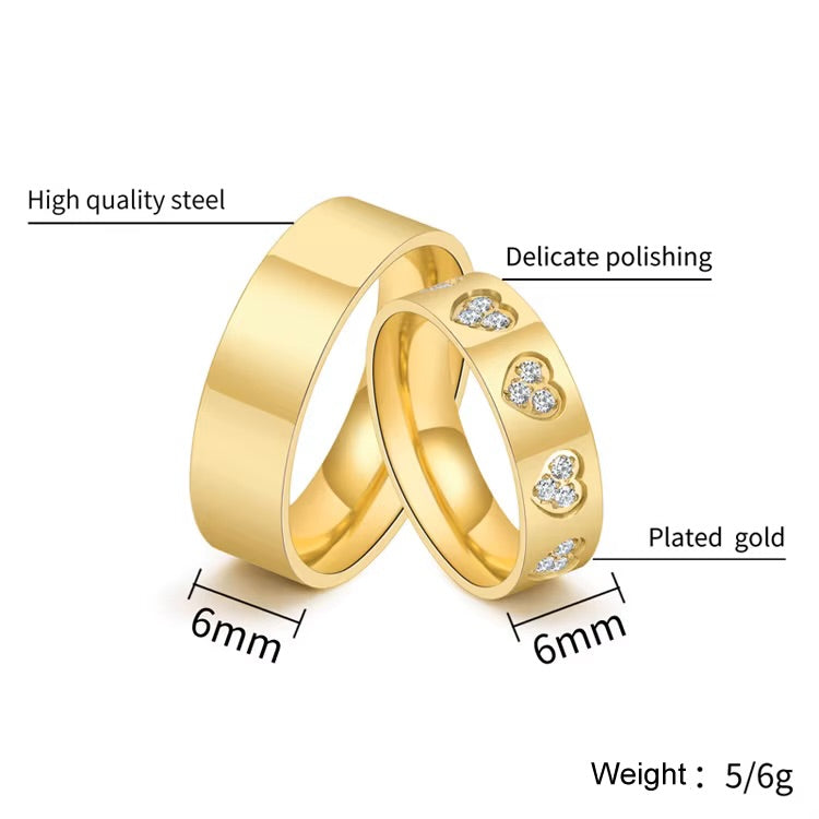 Zirconia Heart Band Ring